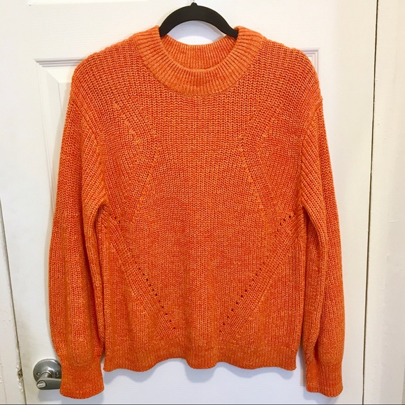 orange knit sweater